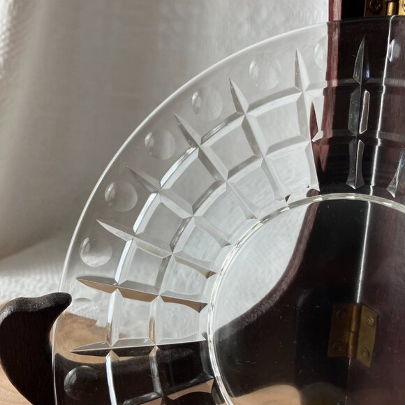 Vintage Crystal Cut Glass Salad/Dessert Plates, Set of 8 - Picture 3 of 7